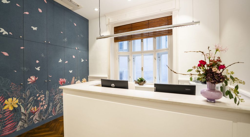 Foto der Anmeldung einer gynäkologischen Arztpraxis